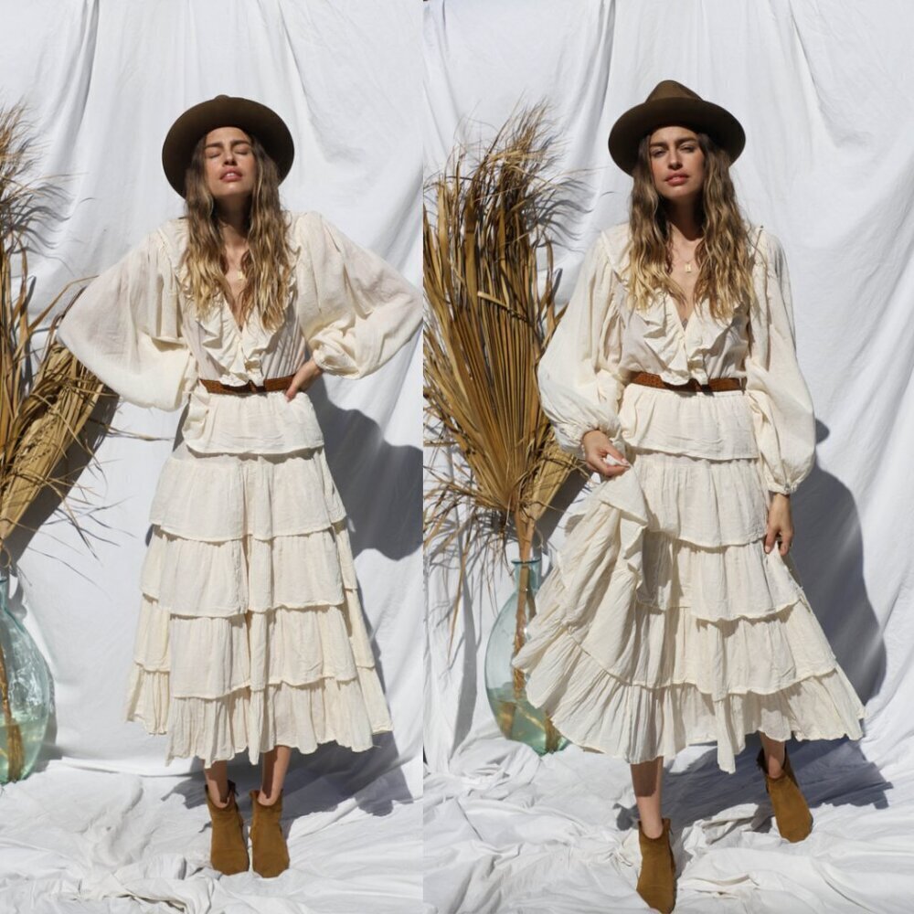 NWT Jen's Pirate Booty | Moon Maxi Dress in Jibarita Natural